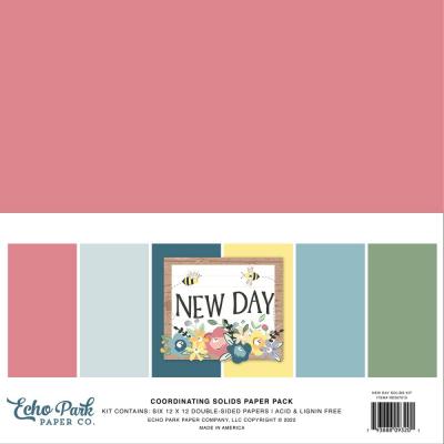 Echo Park New Day Cardstock - Solids Kit
